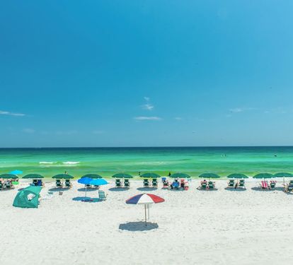 Gorgeous beach with emerald water 