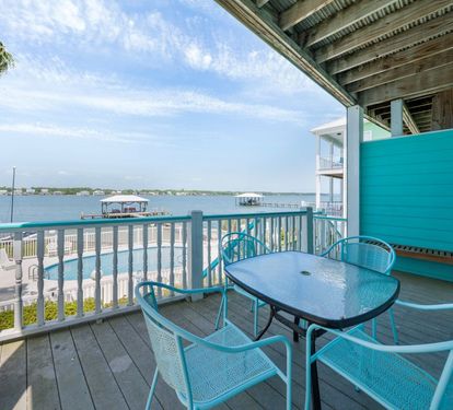 On Golden Pond 8A Lagoon Front Balcony with Outdoor Dining Table for 4
