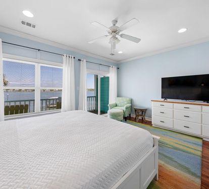 On Golden Pond 8A Primary Bedroom with King Bed