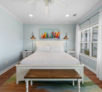On Golden Pond 8A Primary Bedroom with King Bed