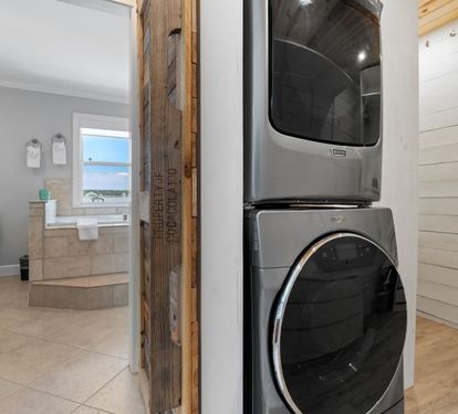 Laguna Beach Daze Stack Washer + Dryer in Primary Bath Closet