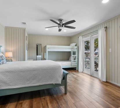 Laguna Beach Daze Bedroom 3 with Queen and Twin-over-Twin Bunk Bed