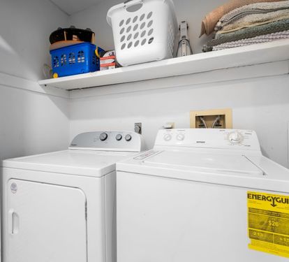 Marilyn's Cottage Full Sized Washer + Dryer
