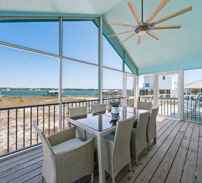 Tide-AL Dining Table Seats 8 on Screen Porch