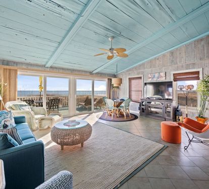 The Beach Shack Living Room with Queen Sleeper