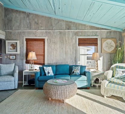 The Beach Shack Living Room with Queen Sleeper