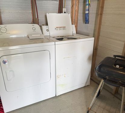 The Beach Shack Laundry Room with Full Sized Washer + Dryer
