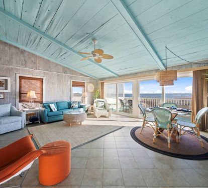 The Beach Shack Living Room with Queen Sleeper