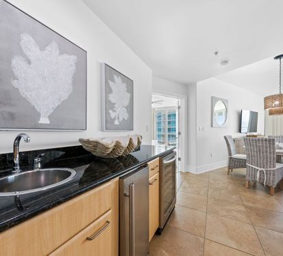 Caribe 901D Wet Bar with Wine/Beverage Cooler