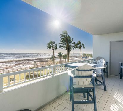 Beach Club 303B Gulf Front Balcony