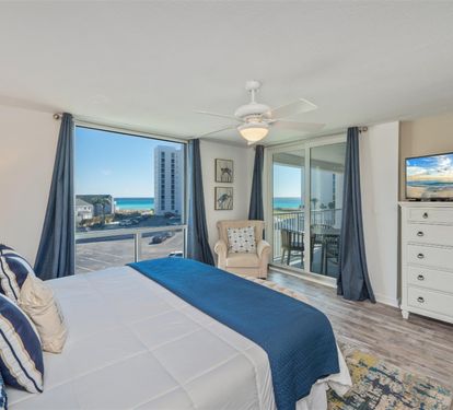Your master bedroom offers stunning ocean views from your private balcony, where you'll wake to blue waters and coastal breezes every morning.