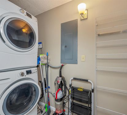 Your in-unit laundry room keeps fresh linens and clothes effortlessly clean during your stay.