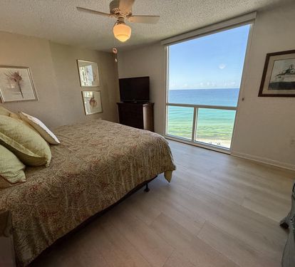 Wake up to endless ocean views from your comfortable bed, with crystal-clear waters stretching to the horizon right outside your window.