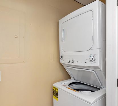 Your private in-unit laundry makes extended stays effortless—fresh clothes whenever you need them.