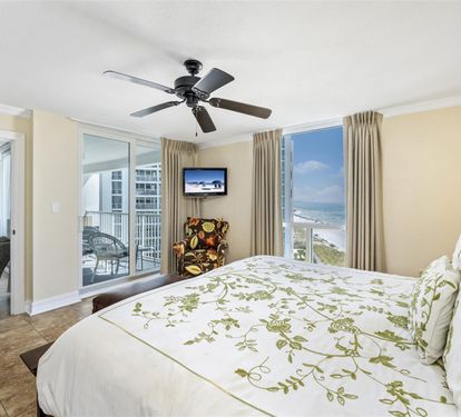 Wake up to stunning ocean views from your comfortable bed, with direct balcony access to enjoy morning sea breezes.