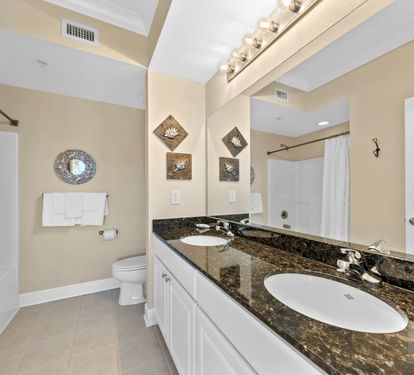 Crystal Tower 1003 Primary Bathroom with Dual Sinks