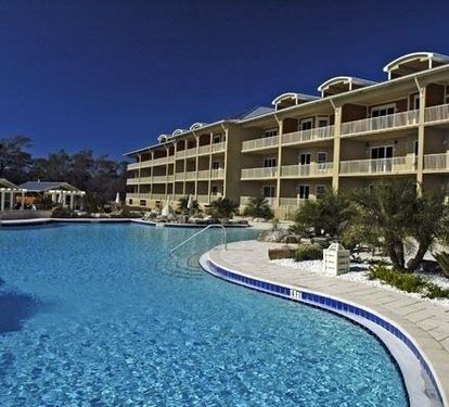 Beautiful vegetation surrounds the pools