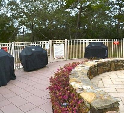 Four gas grills for guest use