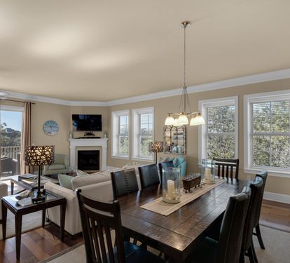 Windows galore is one of the best features of our corner condo unit.