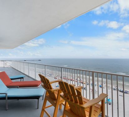 Lighthouse 901 Gulf Front Balcony with Loungers