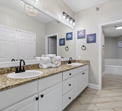 Lighthouse 901 Primary Bathroom with Dual Sinks