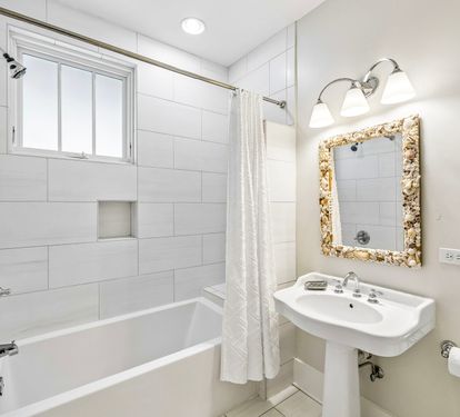2nd Floor Shared Guest Bathroom - Single Vanity + Shower/Tub Combo