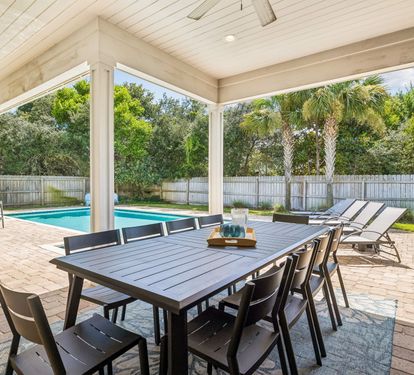 Enjoy Al Fresco Dining for 10 Poolside!