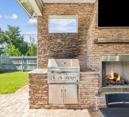 Grill Up Dinner for the Whole Crew in the Outdoor Kitchen!