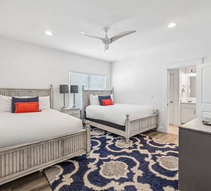 2nd Floor Queen Guest Suite - 2 Queen Beds + Flat-Screen TV