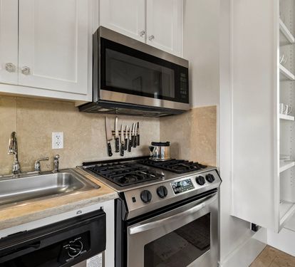 Fully Equipped Kitchen Offering Stainless Steel Appliances!