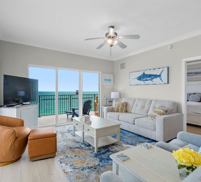 Crystal Shores West 501 Living Room with Queen Sleeper