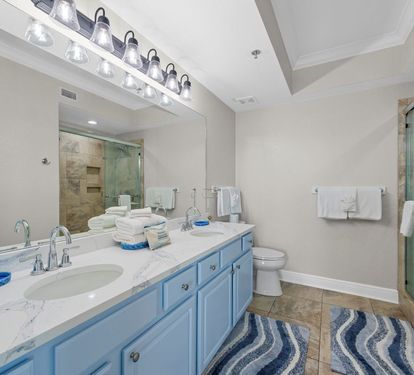 Crystal Shores West 501 Primary Bathroom with Step-in Shower