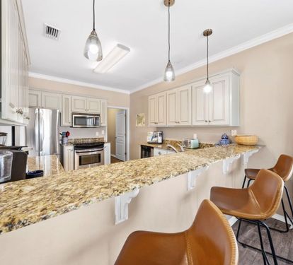 Salty Seashell Kitchen Counter Seats 3
