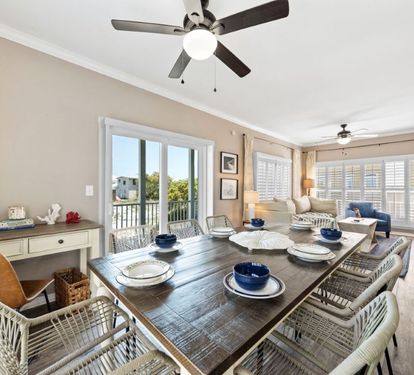 Salty Seashell Dining Table Seats 8