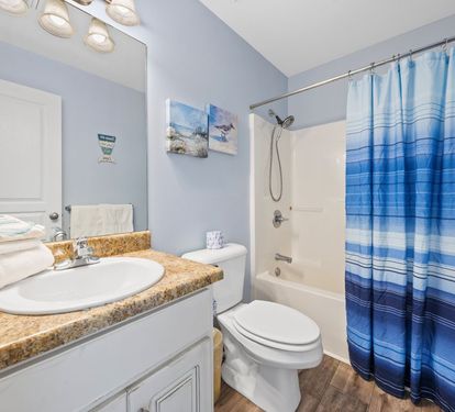 Salty Seashell Shared Bathroom 2 with Tub Shower Combo (2nd Level)