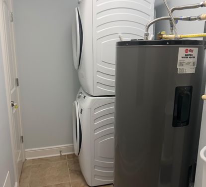 In-unit washer and dryer for easy, stress-free vacation living with new full size washer and dryer.