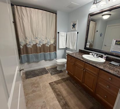 Bathroom #2 - located of the King guest bedroom