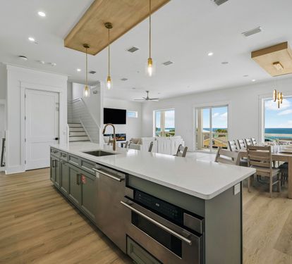 Ample Counter Space + Bar Seating for 5