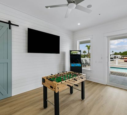 Enjoy a Foosball Match or an Arcade Game!