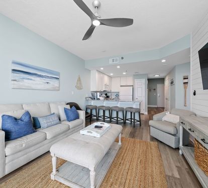 Lighthouse 1709 Living Room with Queen Sleeper