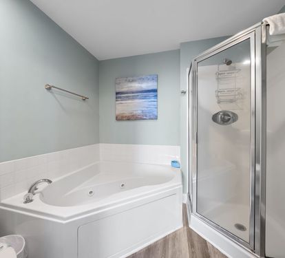Lighthouse 1709 Primary Bathroom with Jetted Tub and Separate Step-in Shower