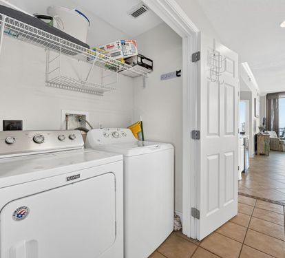 San Carlos 309 Full Sized Washer + Dryer in Condo
