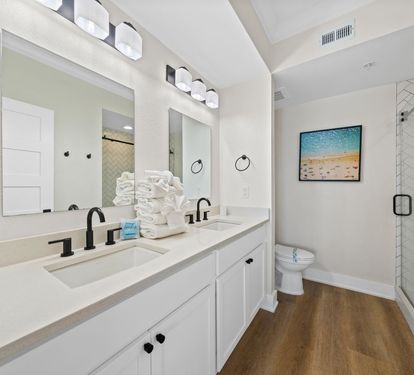 Crystal Tower 904 Primary Bathroom with Dual Sinks