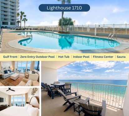 Lighthouse 1710 by Young's Suncoast | 2 Bedroom 2 Bathroom | Gulf Front