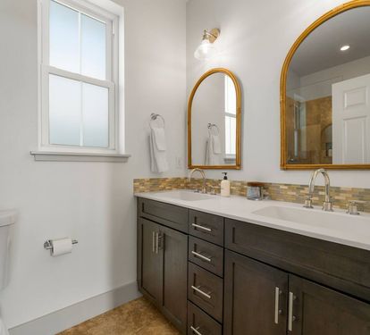 King Suite 3 private bath features double vanities