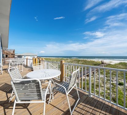 Cabana Beach House Gulf Front Deck Dining