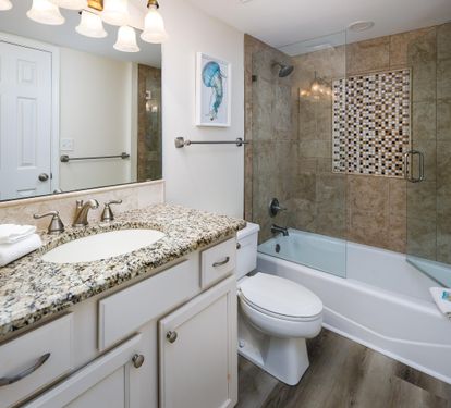 Guest bath tub and shower