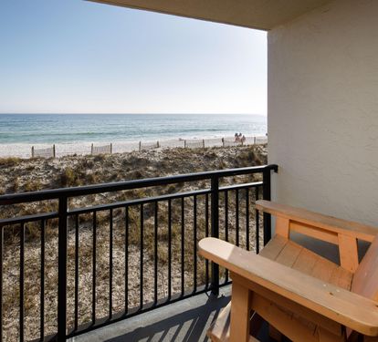Balcony seating and view