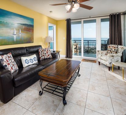 Living room with balcony access
