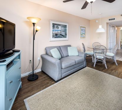 Living room and dining area